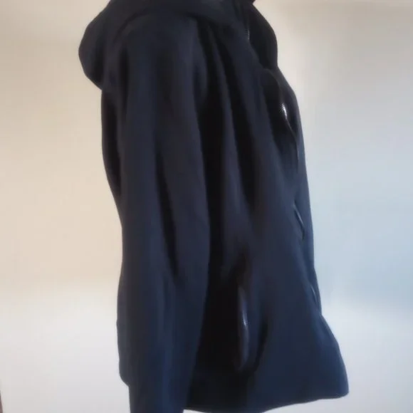 Active Life Women's Full Zip Sweatshirt Hoodie w/Plush ILining, Black, XL - Picture 4 of 7